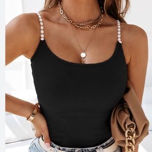 Chicme tank top with cute bead straps